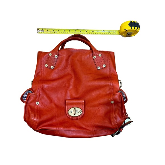 Mulberry "Jody" Leather Satchel Shoulder Bag Tote Clutch Purse, Red - Picture 7 of 14